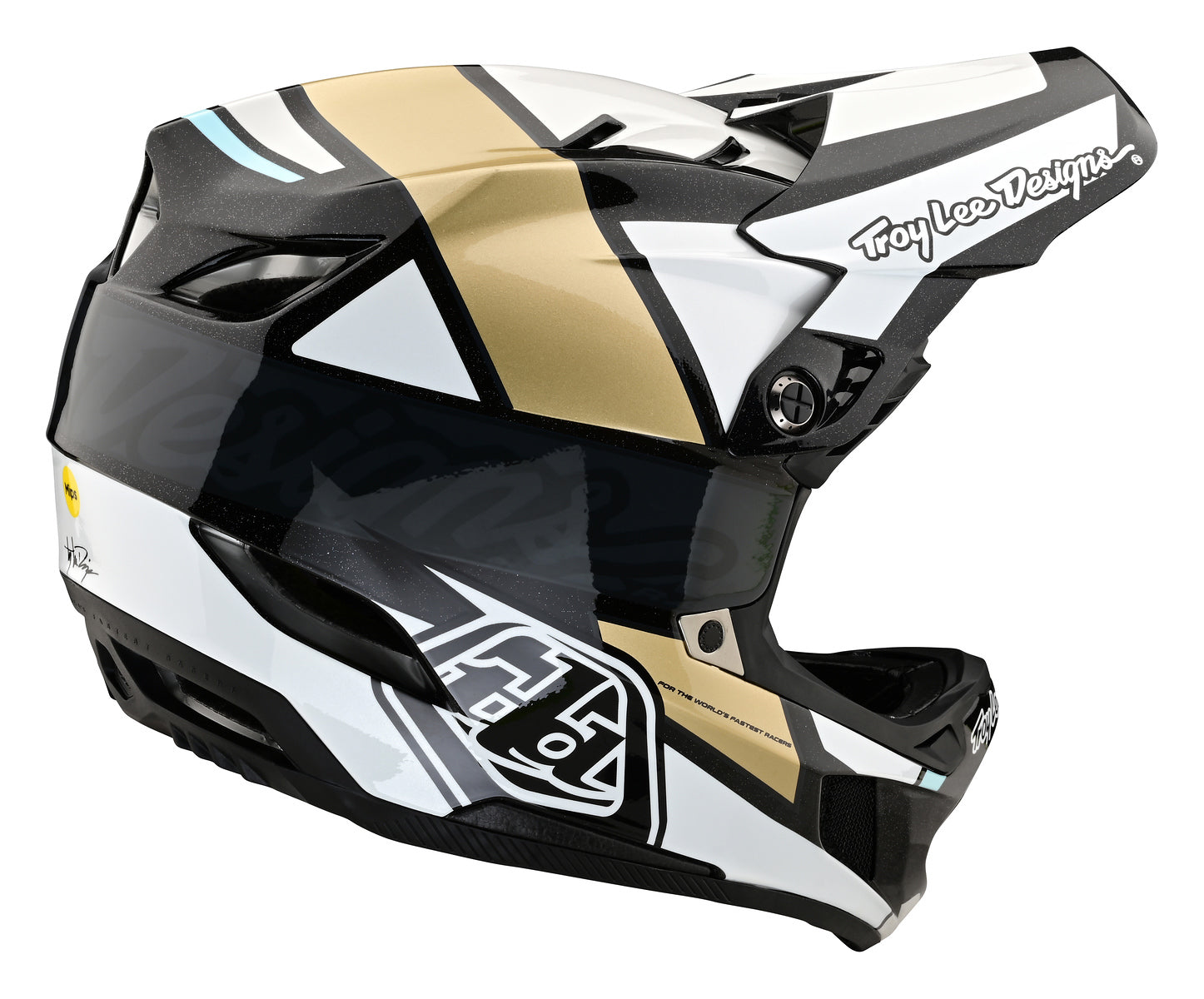 Casco Troy Lee Designs D4 de Carbón Team Gold